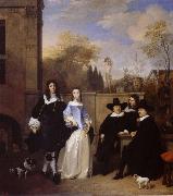 REMBRANDT Harmenszoon van Rijn Portrait of a family in a Garden Spain oil painting reproduction